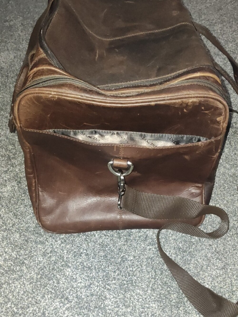Mancini Brown Leather Bag - Picture 4 of 13